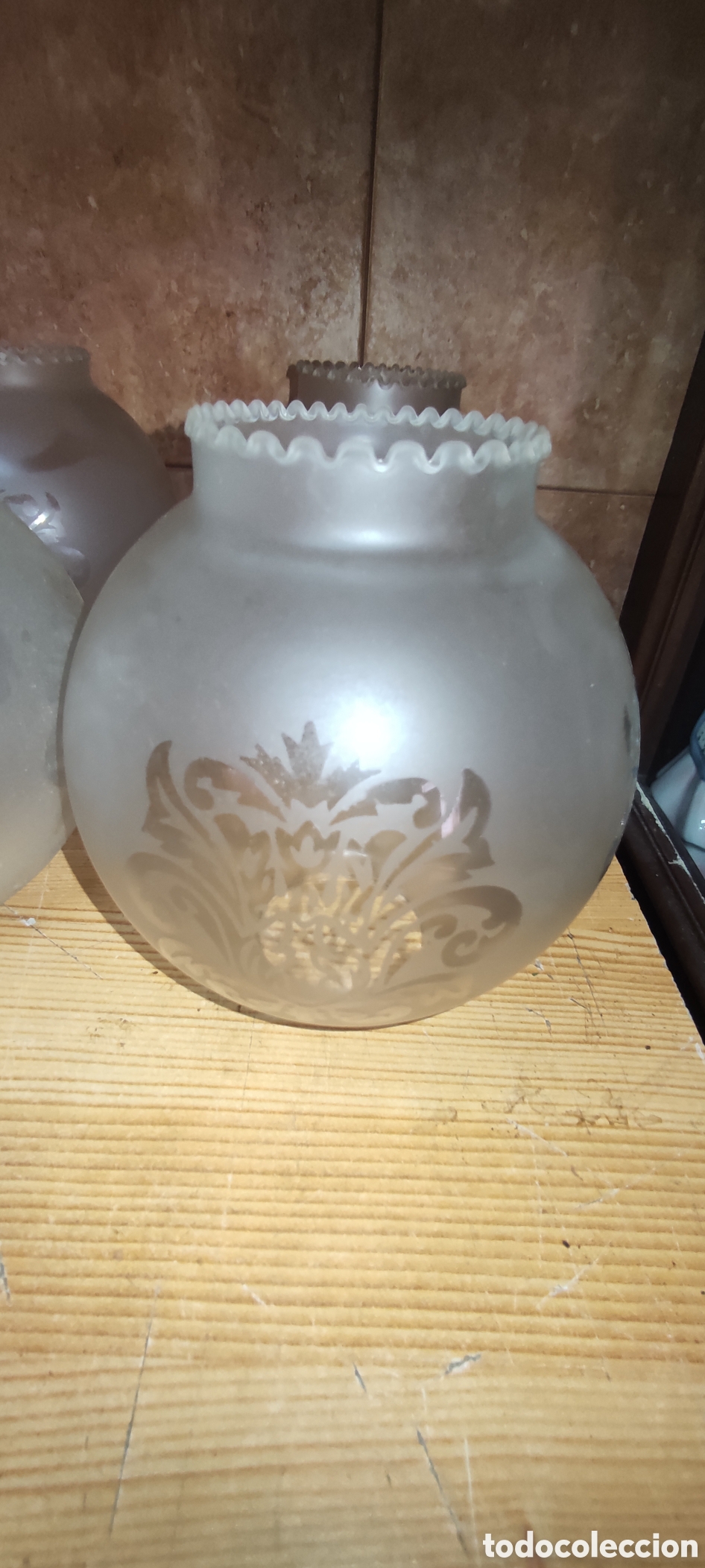 Antig&uuml;edades: Conjunto de 6 tulipas de cristal - Foto 2