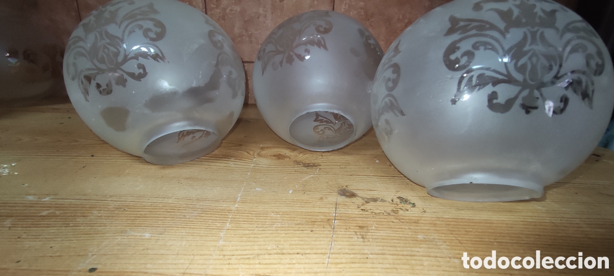 Antig&uuml;edades: Lote de 3 globos / tulipas - Foto 6