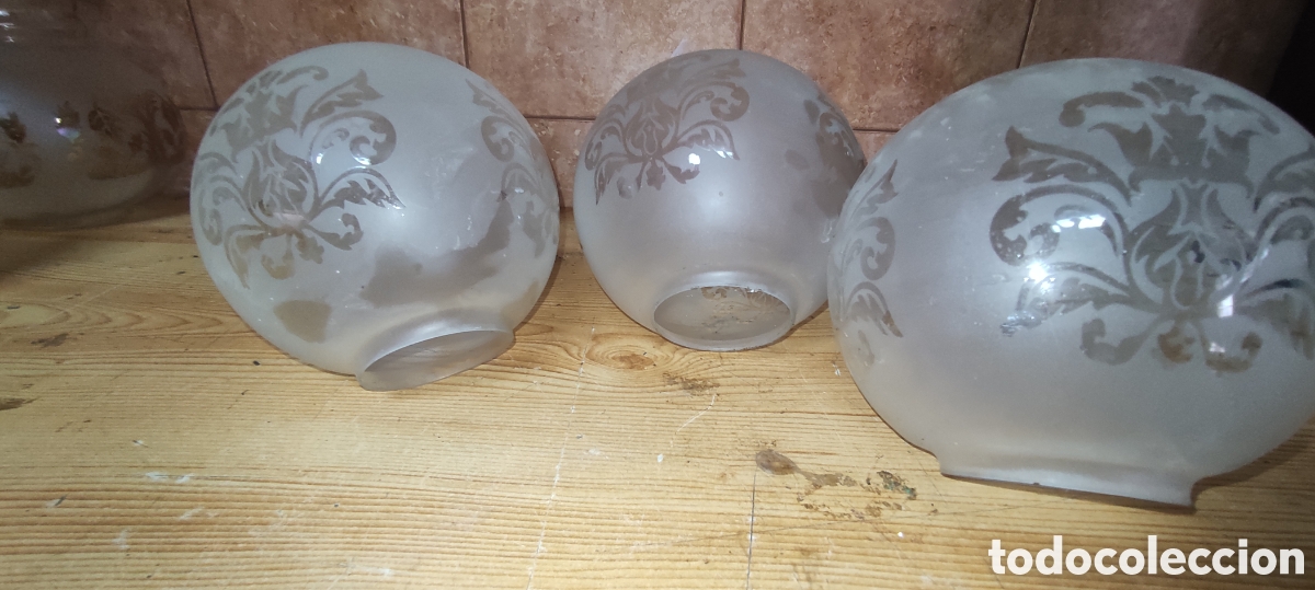 Antig&uuml;edades: Lote de 3 globos / tulipas - Foto 7