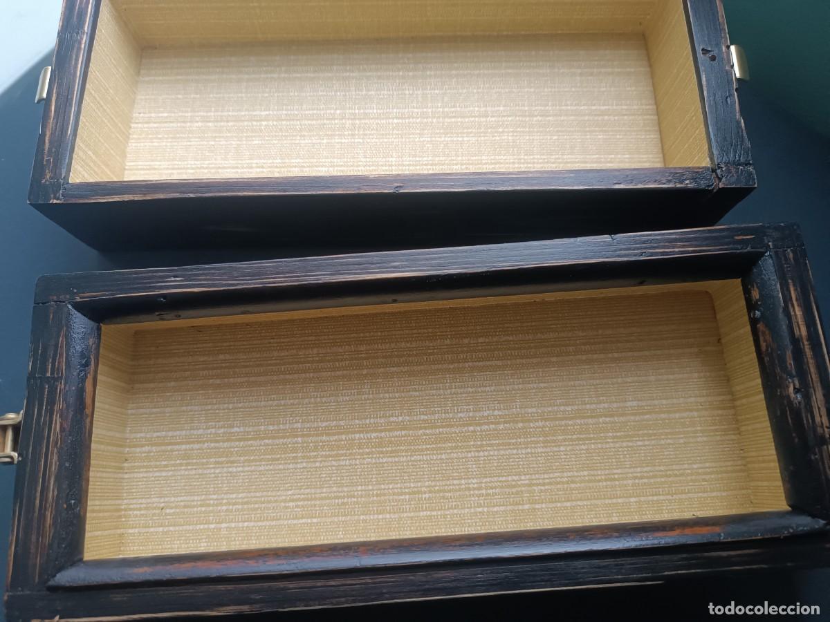 Antig&uuml;edades: Caja de madera antigua. - Foto 9