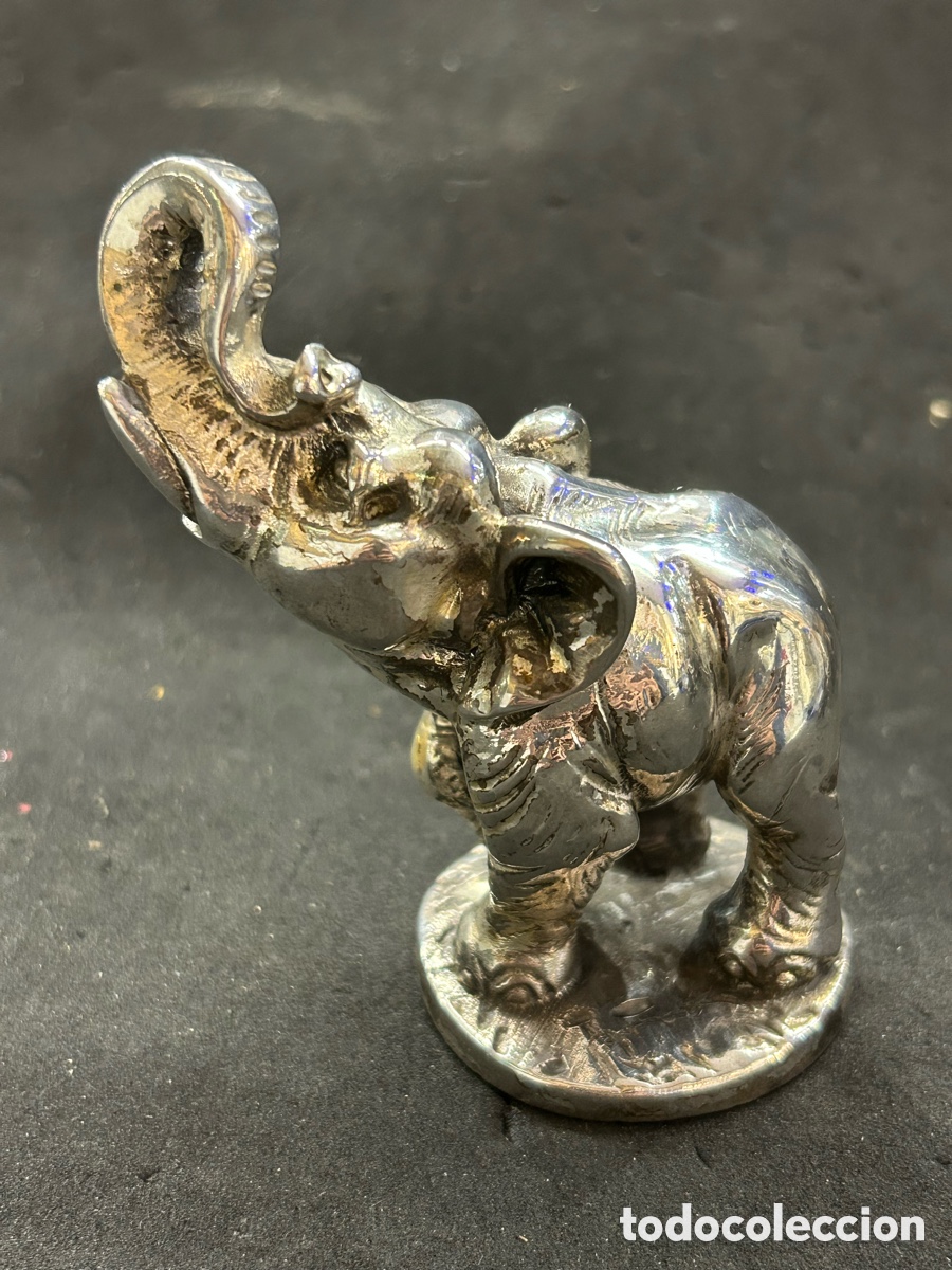 Antig&uuml;edades: Elefante de plata con punz&oacute;n - Foto 2