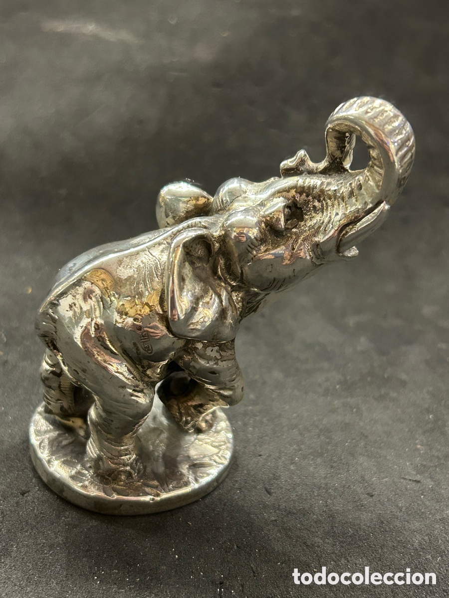 Antig&uuml;edades: Elefante de plata con punz&oacute;n - Foto 1