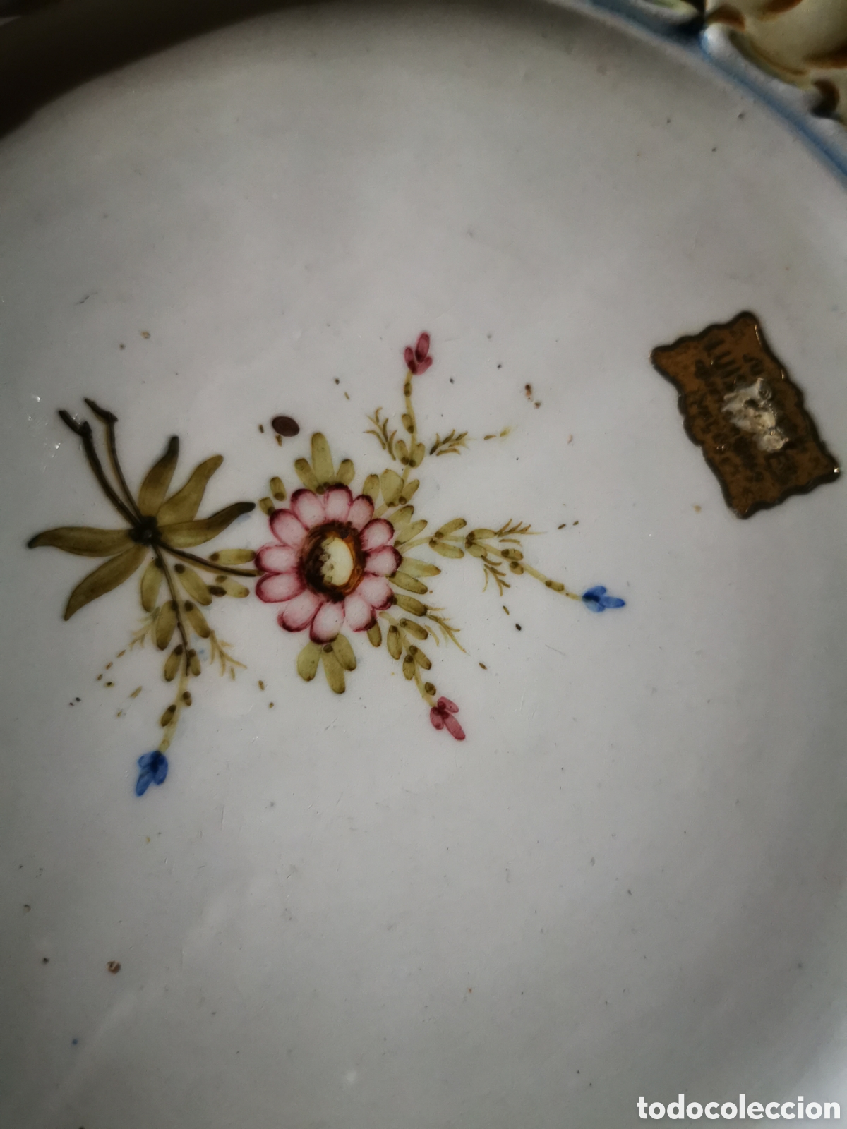 Antig&uuml;edades: Juego de postre ceramica Vidiler. Manises - Foto 4