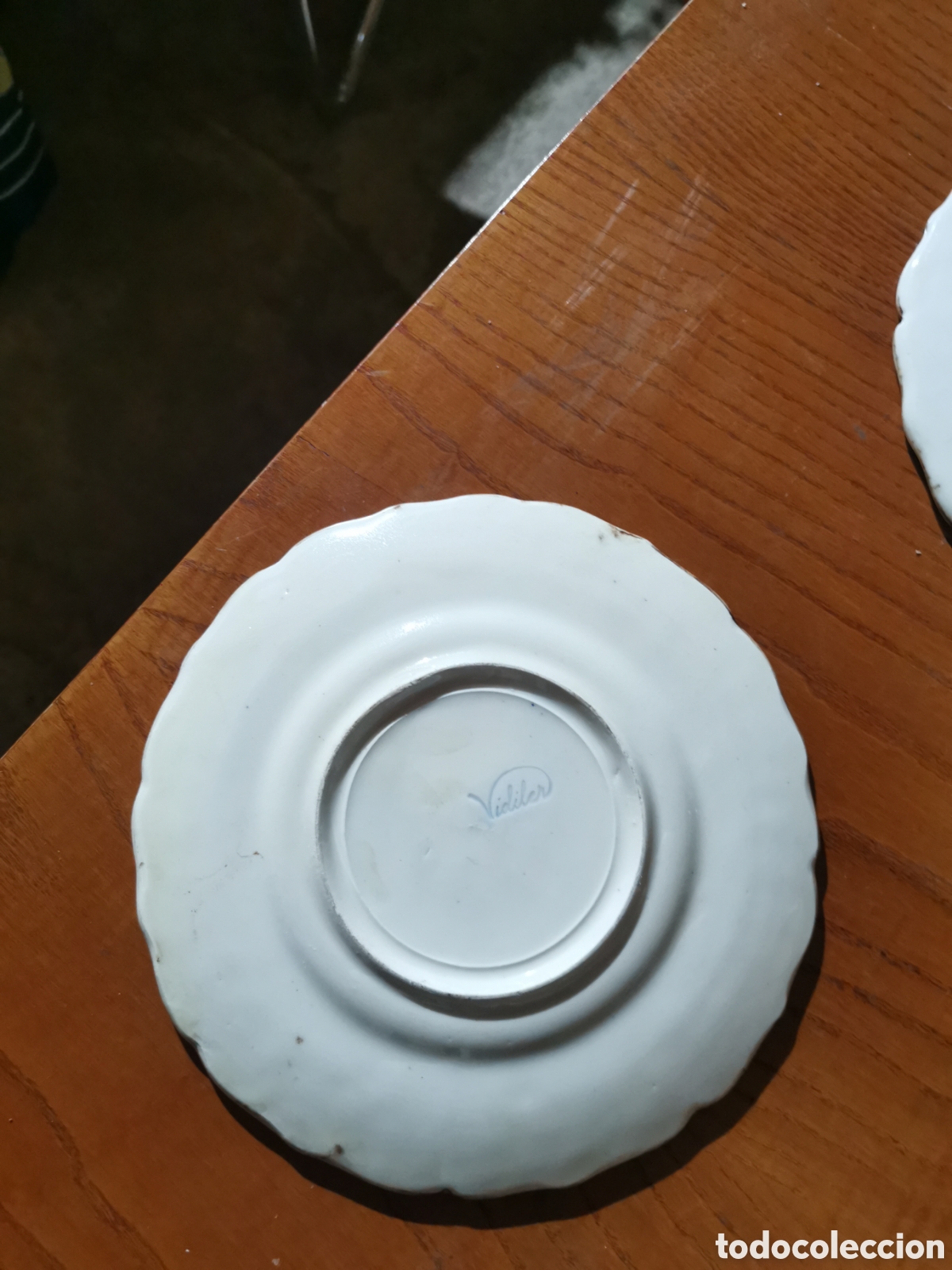 Antig&uuml;edades: Juego de postre ceramica Vidiler. Manises - Foto 6