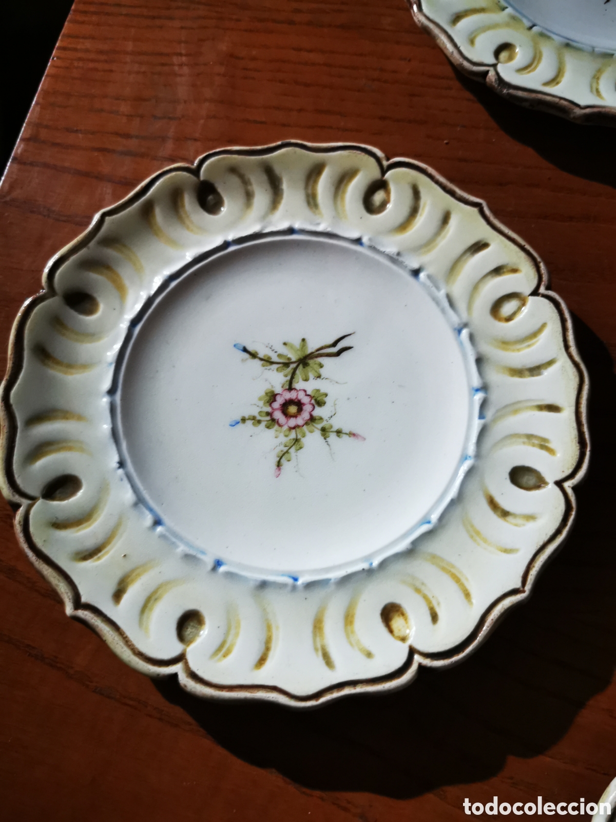 Antig&uuml;edades: Juego de postre ceramica Vidiler. Manises - Foto 1