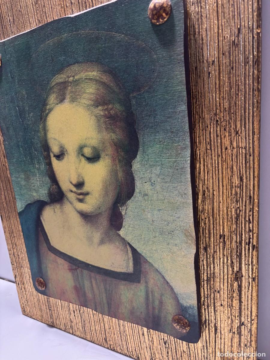 Antig&uuml;edades: .CUADRO RETABLO &rdquo;VIRGEN DEL JILGUERO&rdquo; SOBRE TABLA - Foto 3