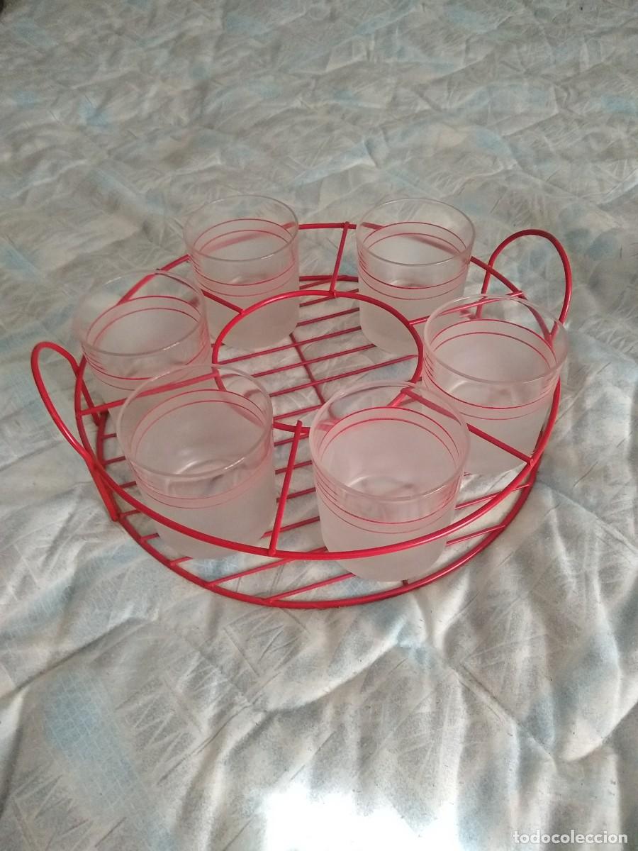 Antig&uuml;edades: Juego de cristal con bandeja - Foto 2
