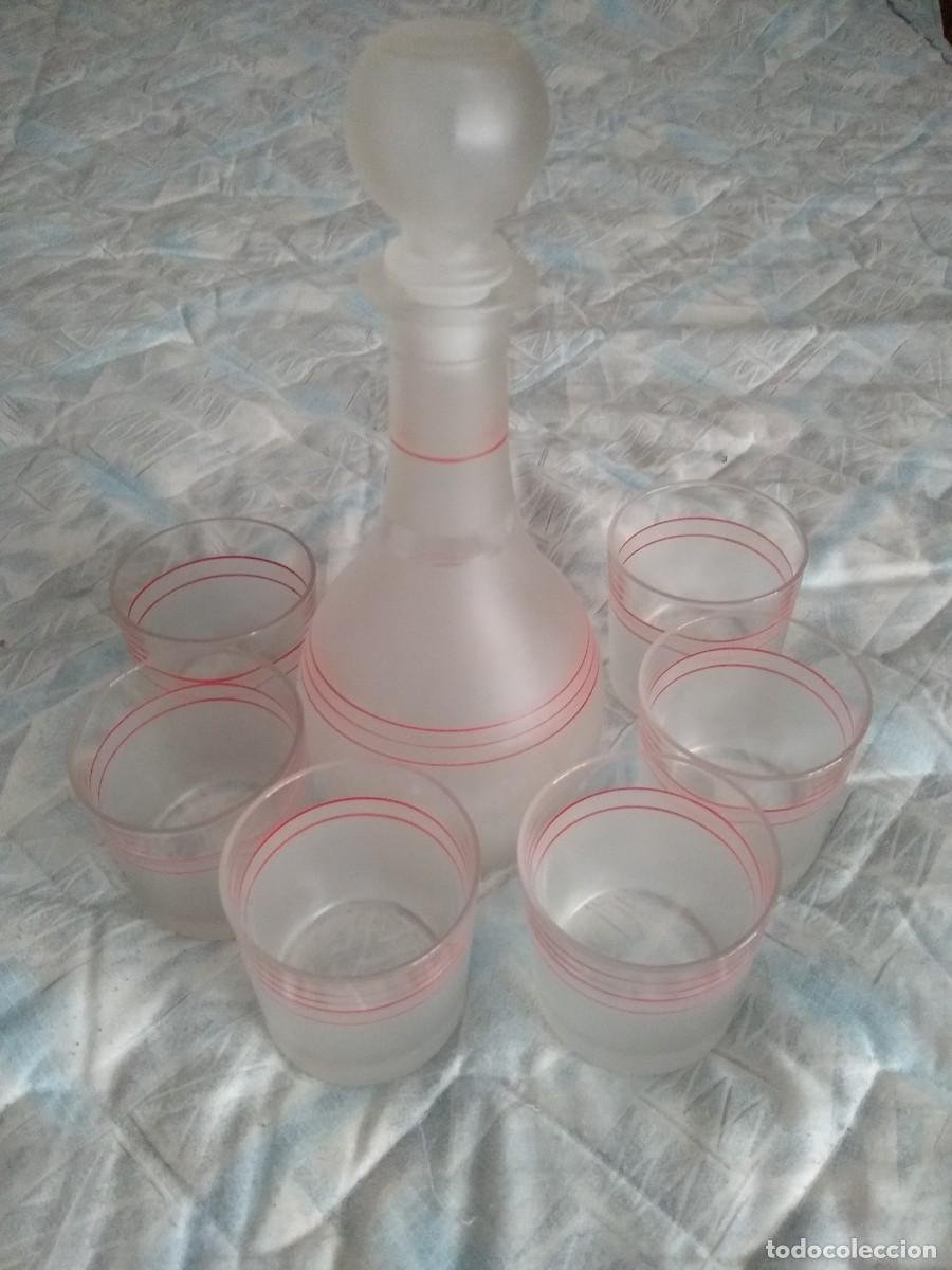 Antig&uuml;edades: Juego de cristal con bandeja - Foto 5