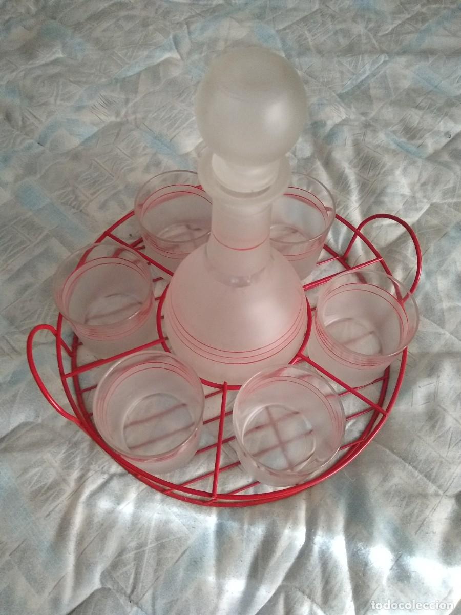 Antig&uuml;edades: Juego de cristal con bandeja - Foto 6