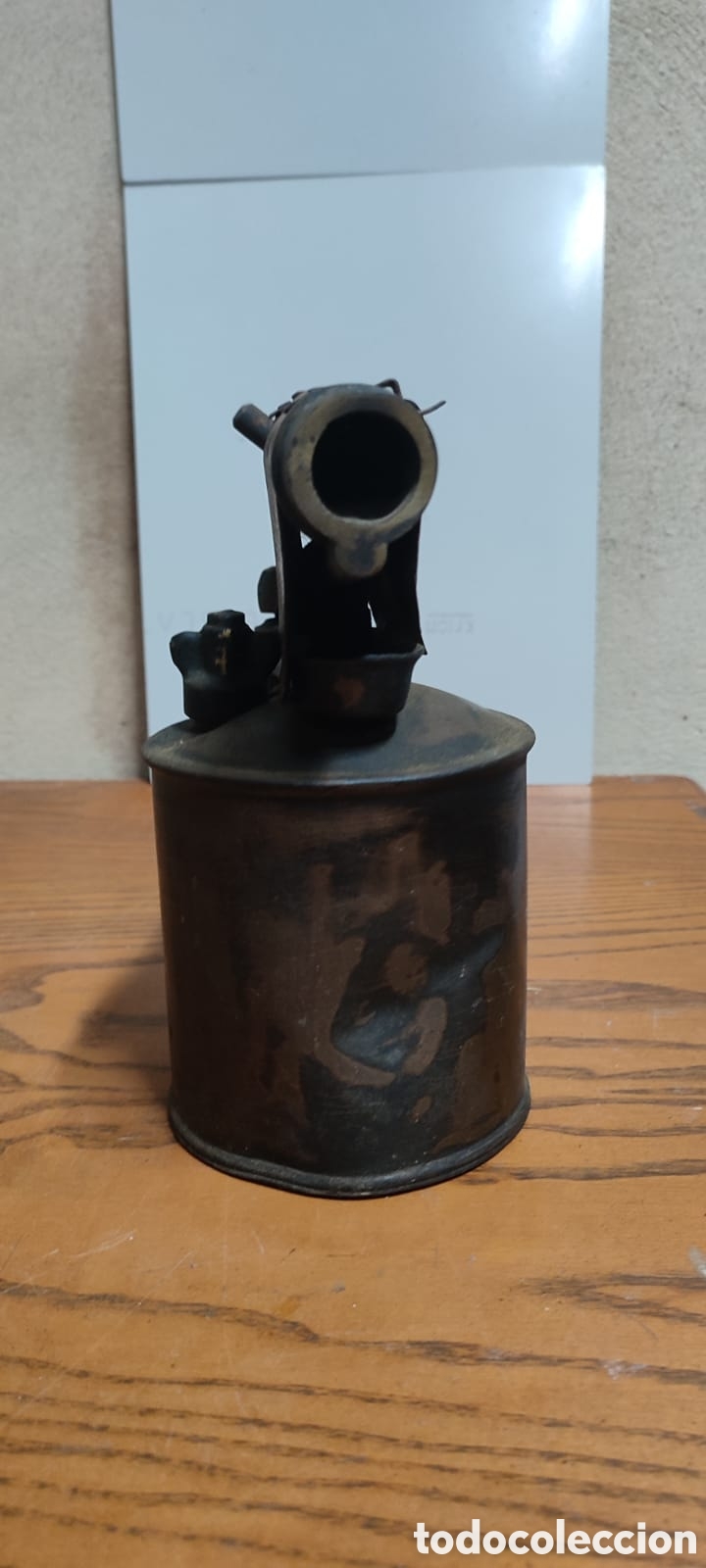 Antig&uuml;edades: Antiguo soplete de lat&oacute;n marca Serrot modelo D. - Foto 8