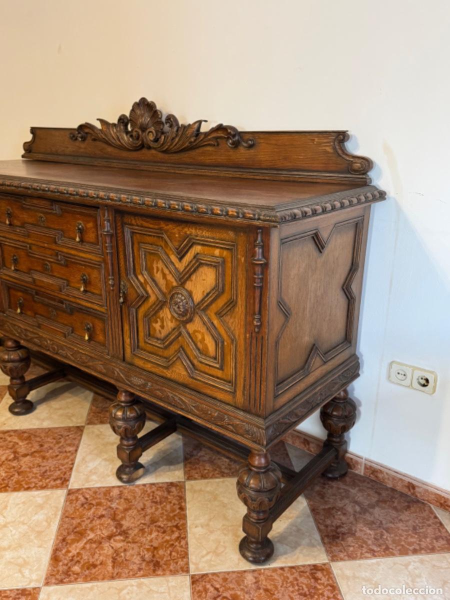 Antig&uuml;edades: COMEDOR DE ROBLE EN MADERA TALLADA - Foto 3