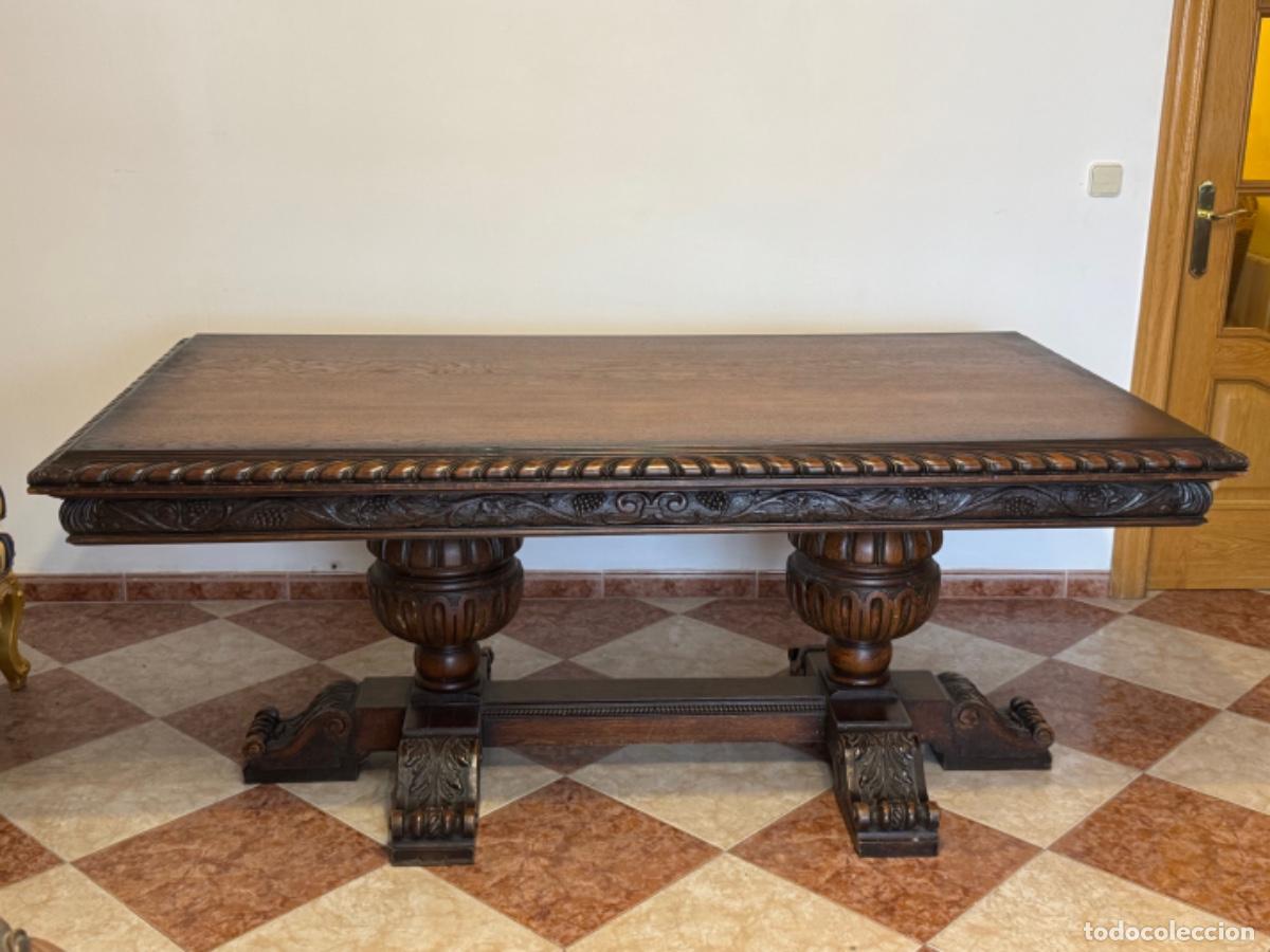 Antig&uuml;edades: COMEDOR DE ROBLE EN MADERA TALLADA - Foto 13