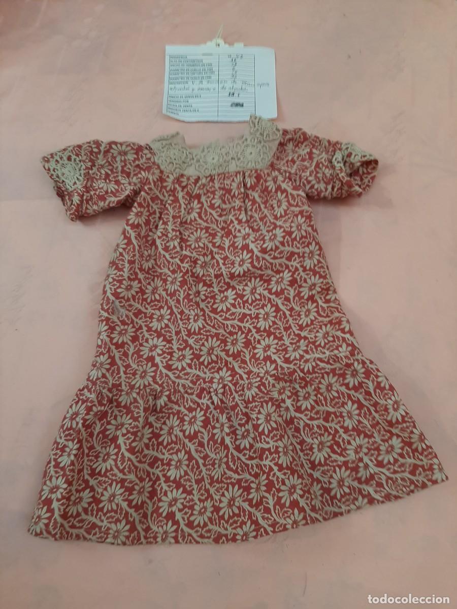 Antig&uuml;edades: VESTIDO ANTIGUO DE ALGODON CON ENCAJE DE ALGODON - Foto 1