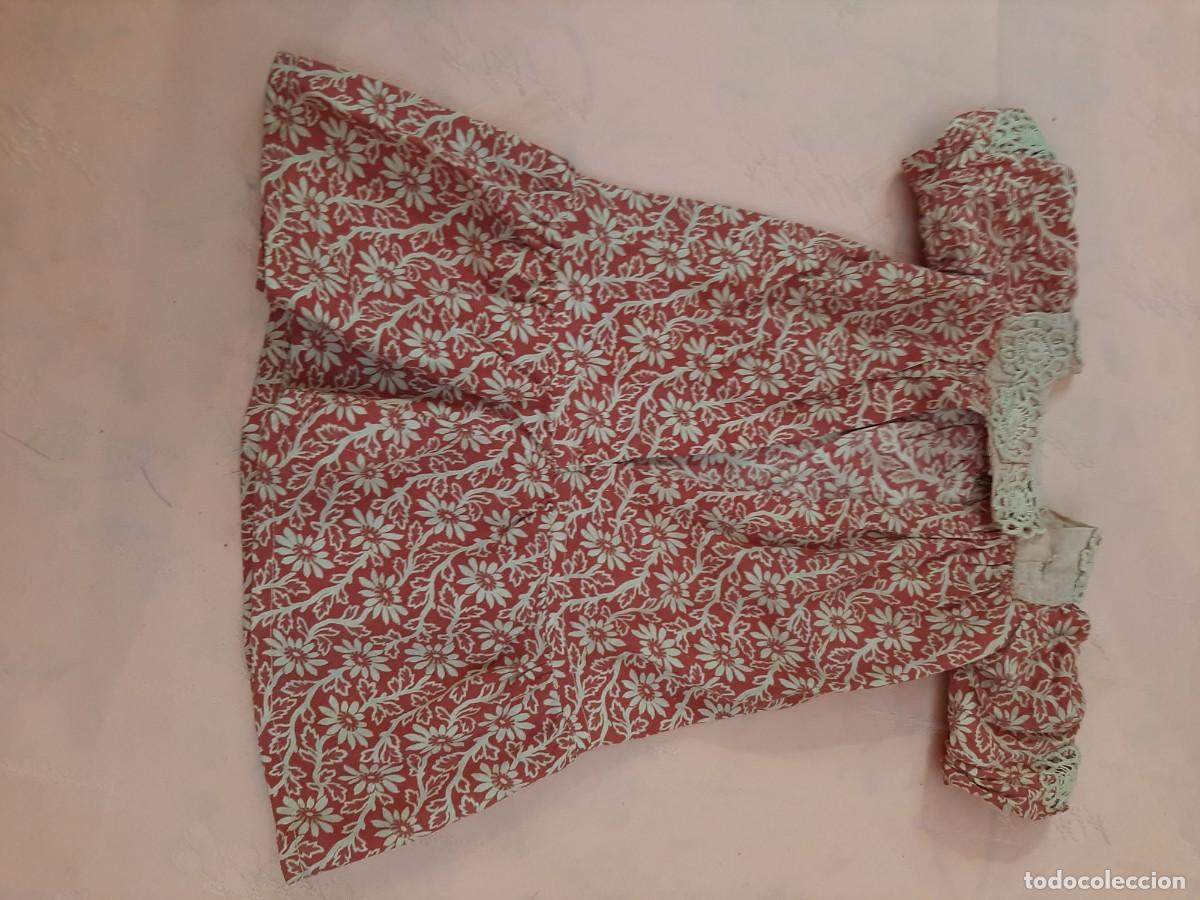 Antig&uuml;edades: VESTIDO ANTIGUO DE ALGODON CON ENCAJE DE ALGODON - Foto 2