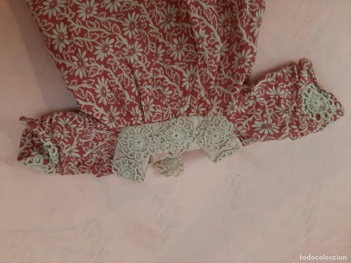 Antig&uuml;edades: VESTIDO ANTIGUO DE ALGODON CON ENCAJE DE ALGODON - Foto 3