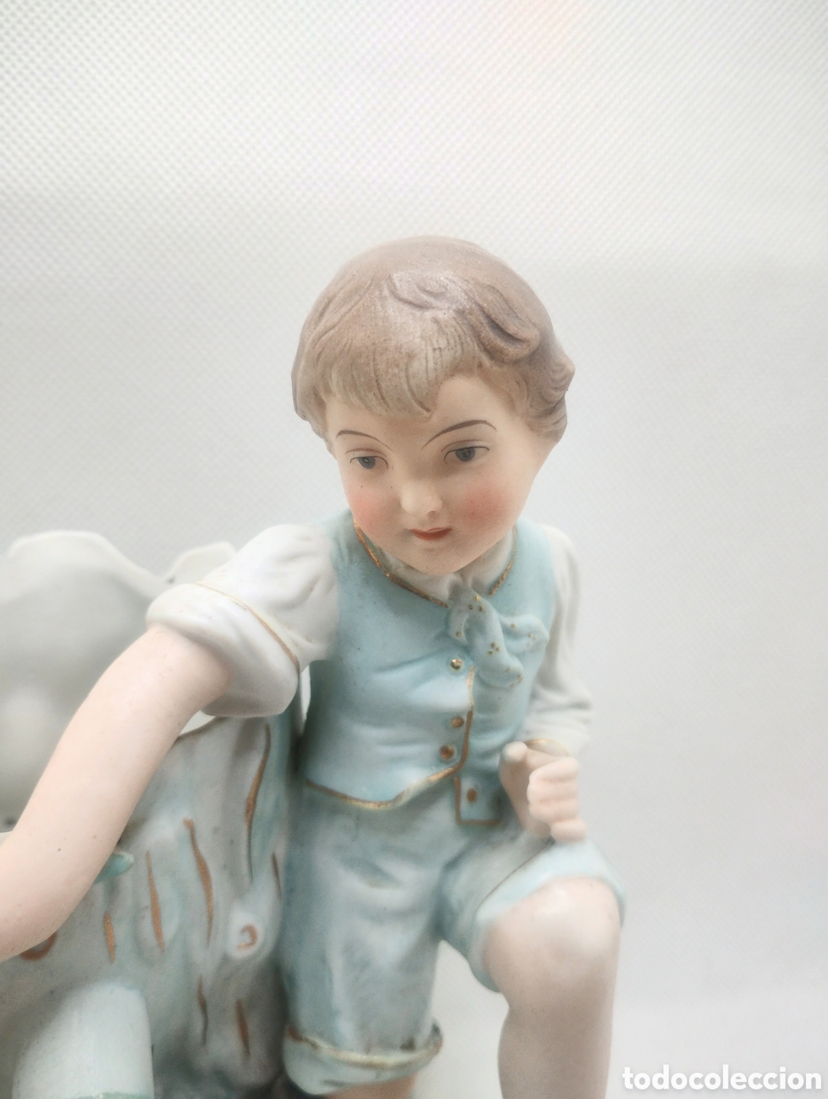 Antig&uuml;edades: Florero en biscuit, primera mitad del siglo XX - Foto 2