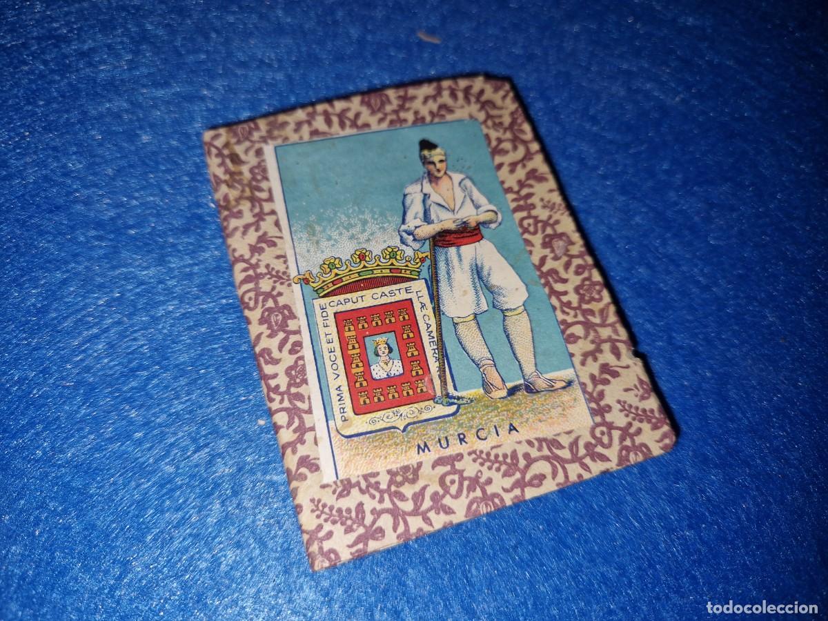 Antig&uuml;edades: ANTIGUO ESPEJO DE BOLSILLO CON ESTAMPILLA DE TRAJE REGIONAL- MURCIA