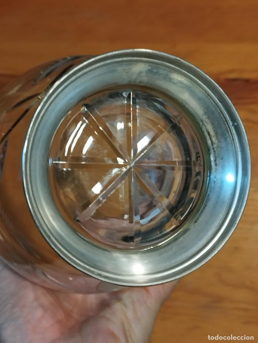 Antig&uuml;edades: JARR&Oacute;N DE CRISTAL TALLADO CON BASE DE PLATA. - Foto 5