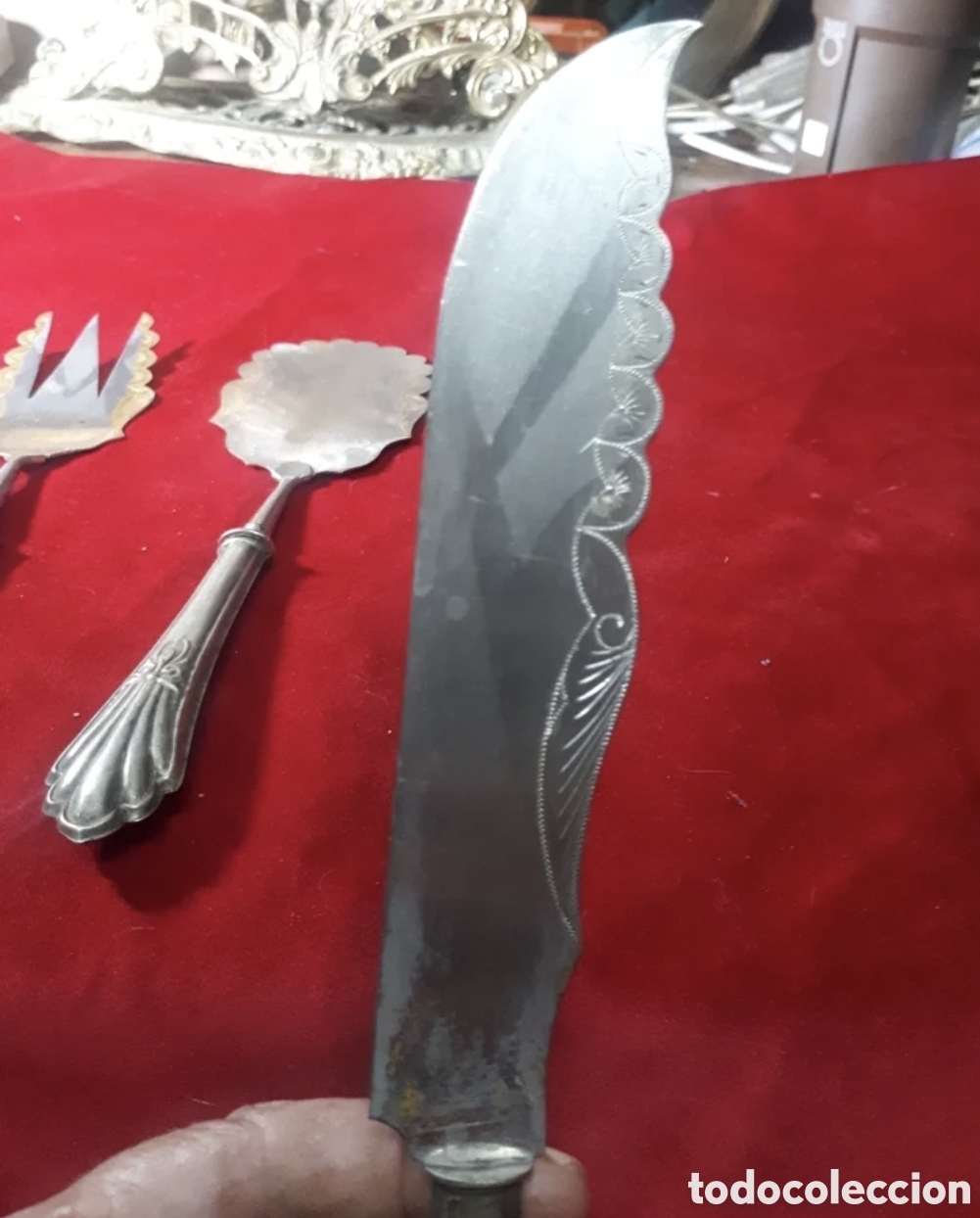 Antig&uuml;edades: CUBIERTOS DE SERVIR ANTIG&Uuml;OS DE PLATA - Foto 5