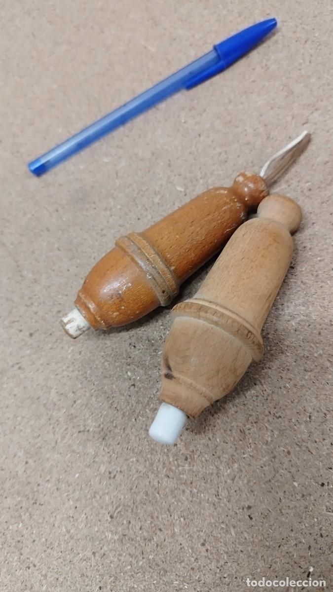Antig&uuml;edades: Dos antiguos interruptores,llave de luz de madera .Sin probar. - Foto 4