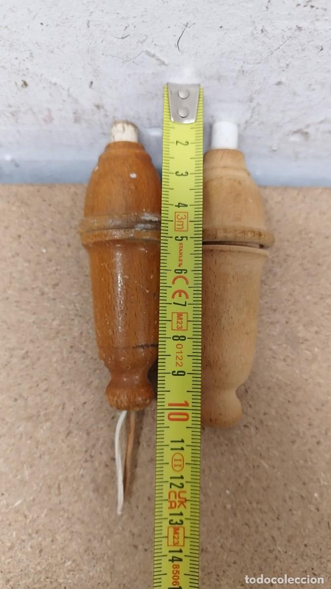 Antig&uuml;edades: Dos antiguos interruptores,llave de luz de madera .Sin probar. - Foto 6