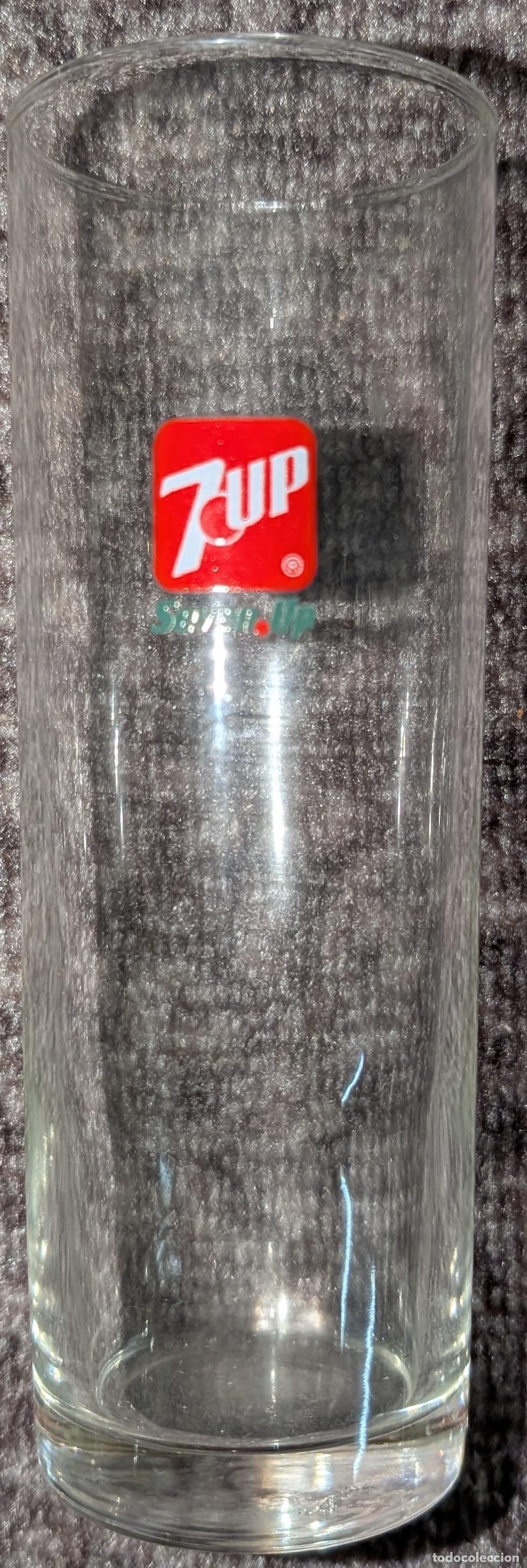 Antig&uuml;edades: Antiguo vaso de cristal de 7 UP - Foto 2