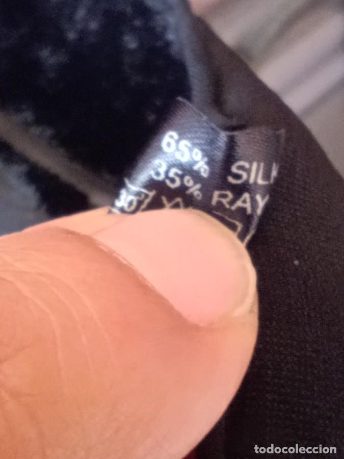 Antig&uuml;edades: Antiguo chal fular echarpe de seda 65% y rayon 35% - Foto 4