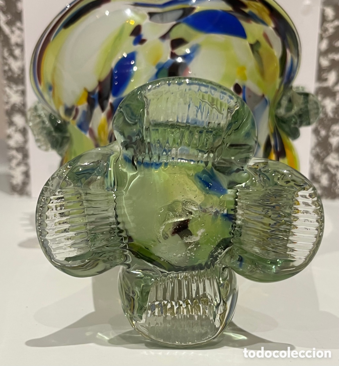Antig&uuml;edades: PRECIOSA CESTA DE CRISTAL CATAL&Aacute;N - Foto 5