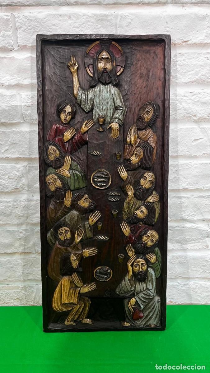 Antig&uuml;edades: Retablo de madera tallada de La &Uacute;ltima Cena - Foto 2