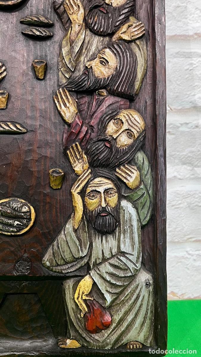 Antig&uuml;edades: Retablo de madera tallada de La &Uacute;ltima Cena - Foto 4
