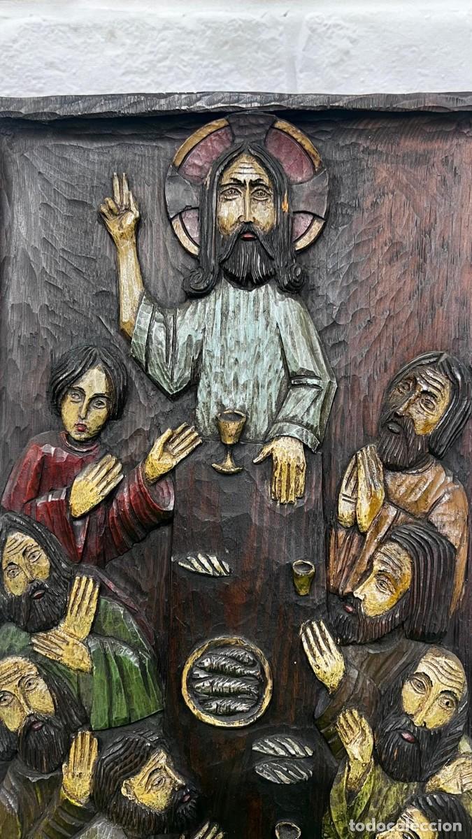 Antig&uuml;edades: Retablo de madera tallada de La &Uacute;ltima Cena - Foto 5