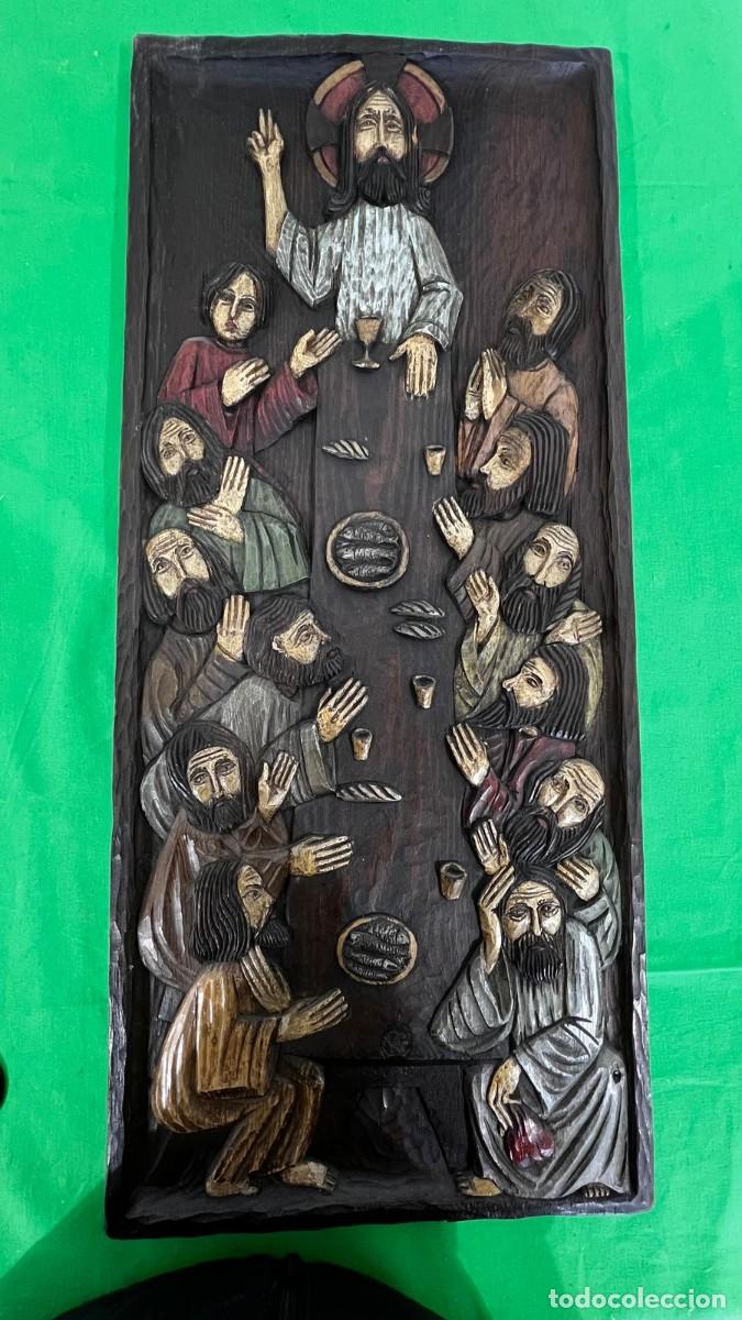 Antig&uuml;edades: Retablo de madera tallada de La &Uacute;ltima Cena - Foto 6