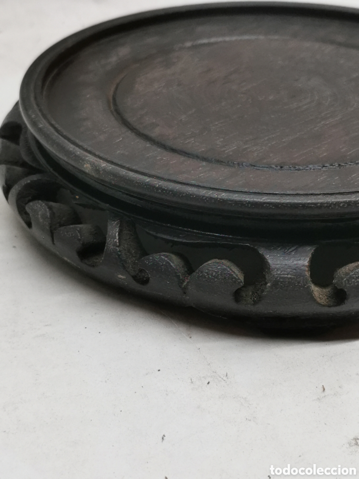 Antig&uuml;edades: Soporte de madera para jarr&oacute;n chino - Foto 3