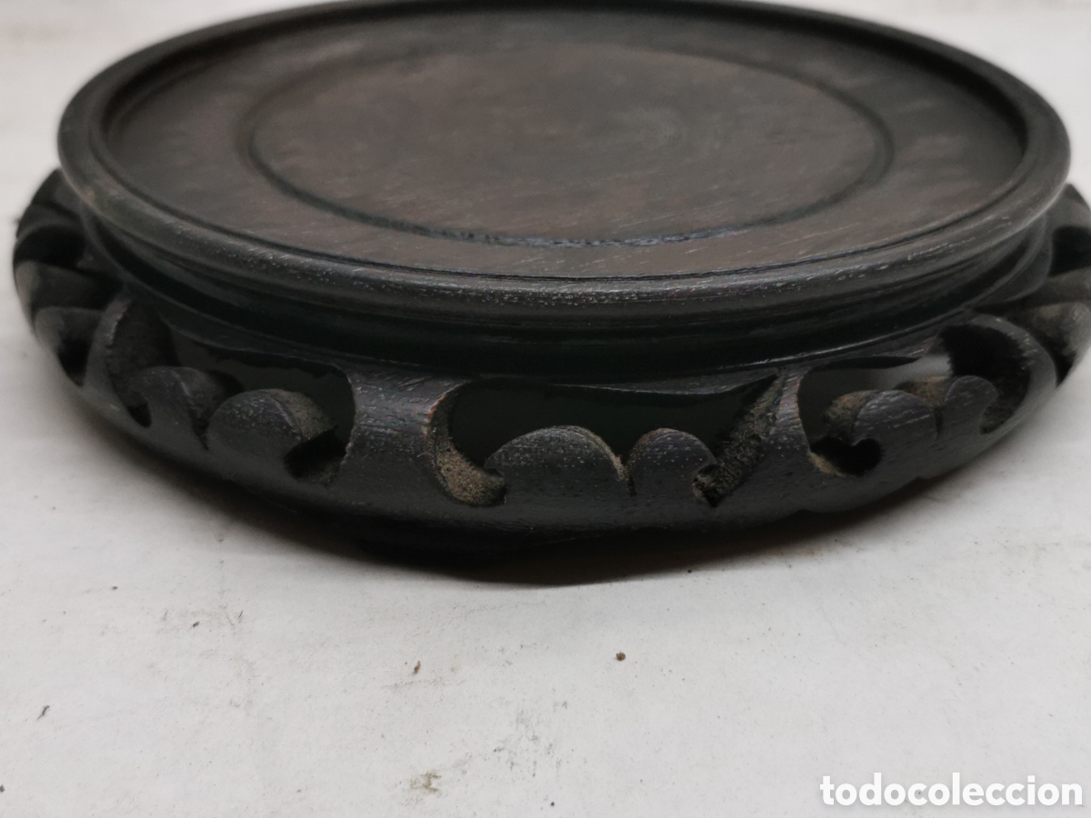 Antig&uuml;edades: Soporte de madera para jarr&oacute;n chino - Foto 4
