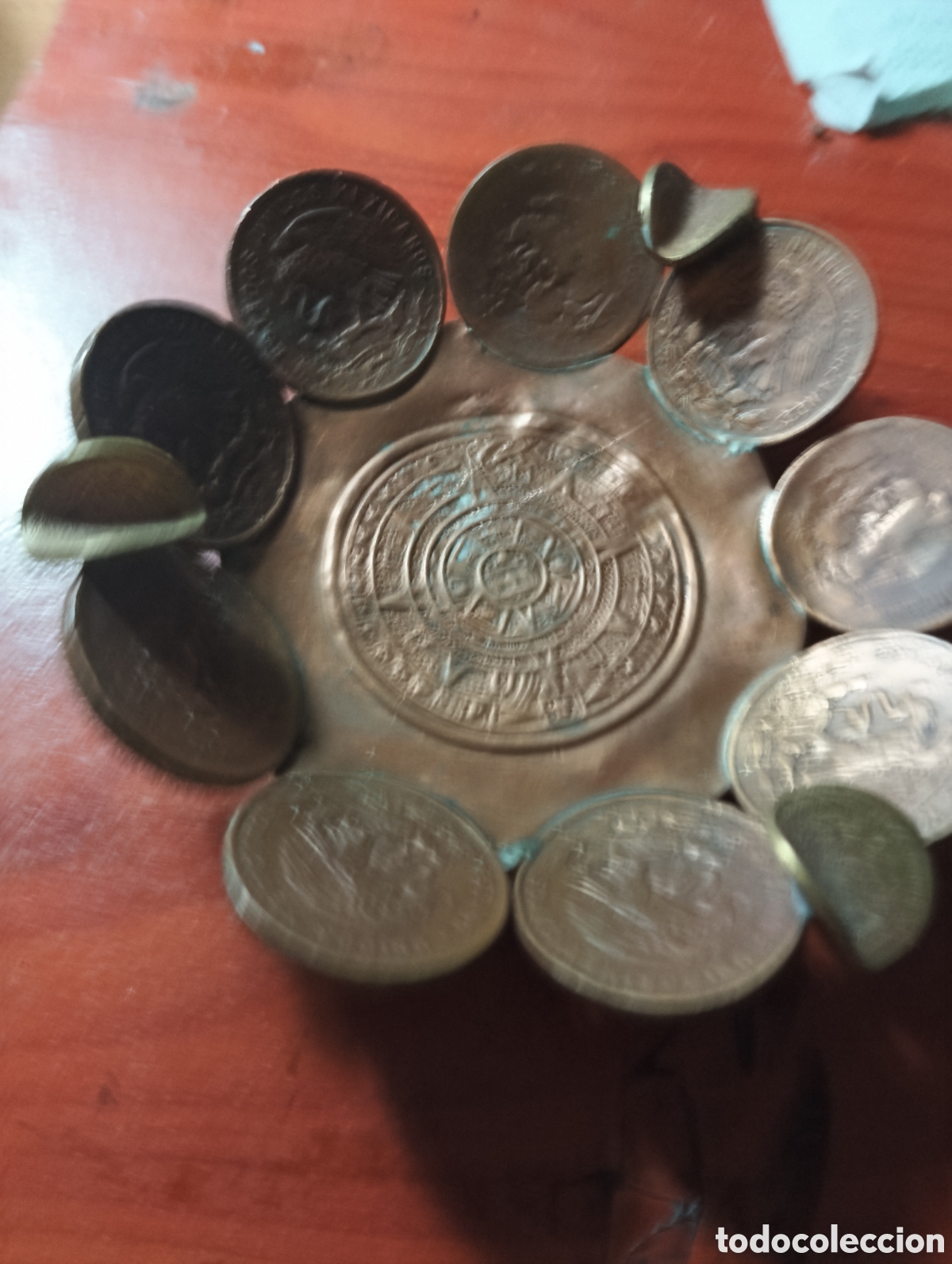 Antig&uuml;edades: MONEDAS EN BOLSO.50 y cenicero. - Foto 2