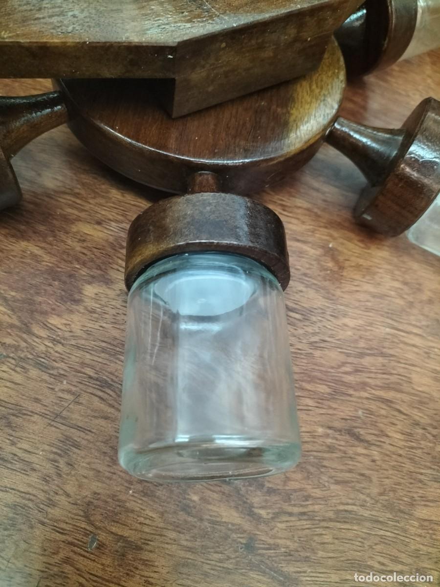 Antig&uuml;edades: ANTIGUO ESPECIERO GIRATORIO PARED MADERA - Foto 3