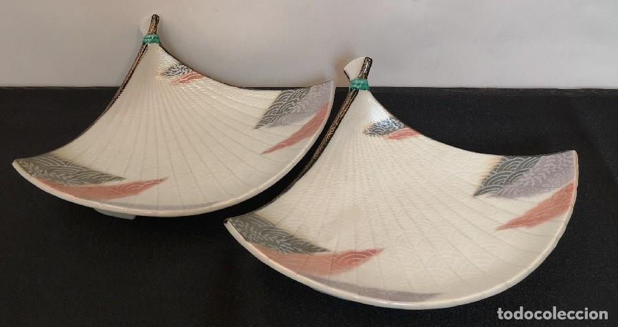 Antig&uuml;edades: Cuencos Japoneses con Forma de Abanico - Foto 2