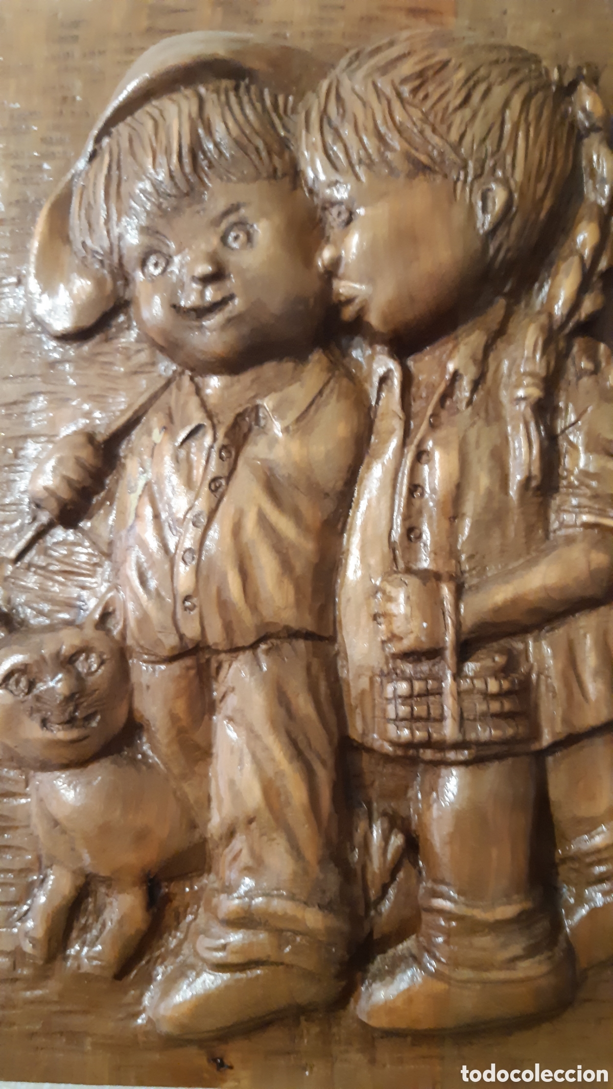 Antig&uuml;edades: Cuadro madera tallada en relieve - Foto 2
