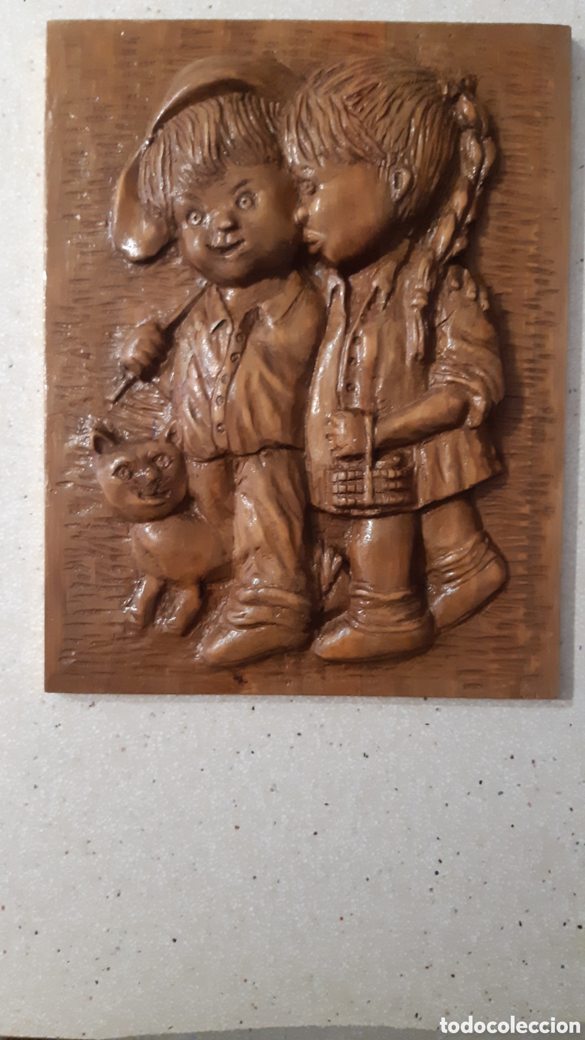 Antig&uuml;edades: Cuadro madera tallada en relieve - Foto 1