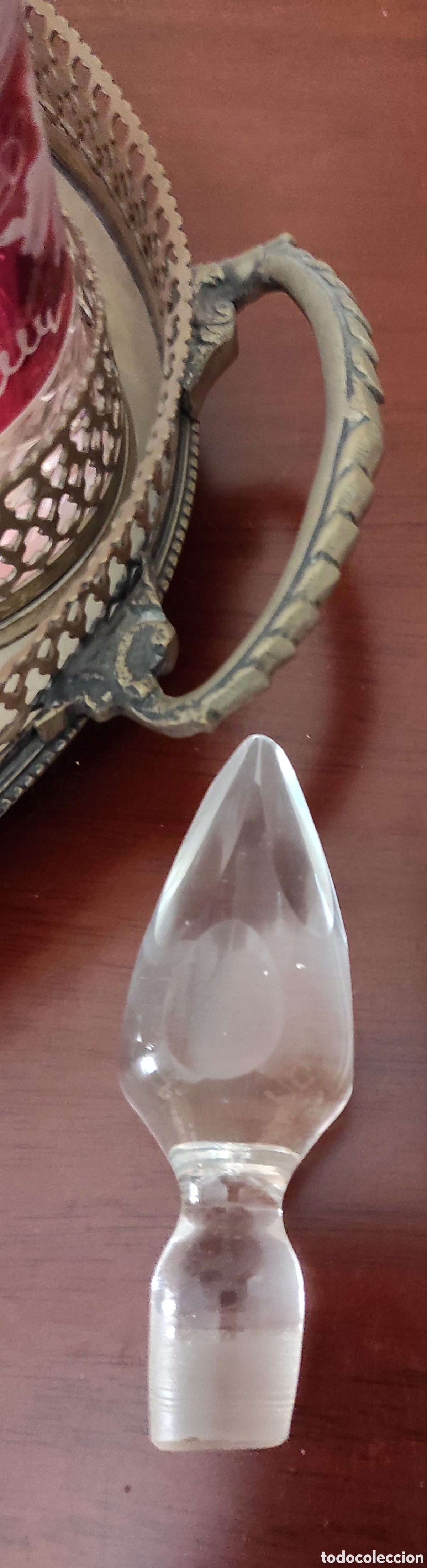 Antig&uuml;edades: Lote de bandeja y servicio de cristal - Foto 16