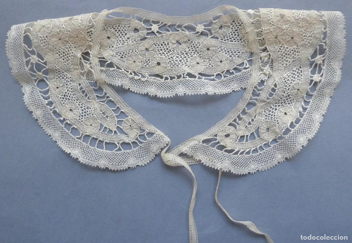 Antig&uuml;edades: ANTIGUO CUELLO DE ENCAJE DE BRUJAS S.XIX - Foto 1