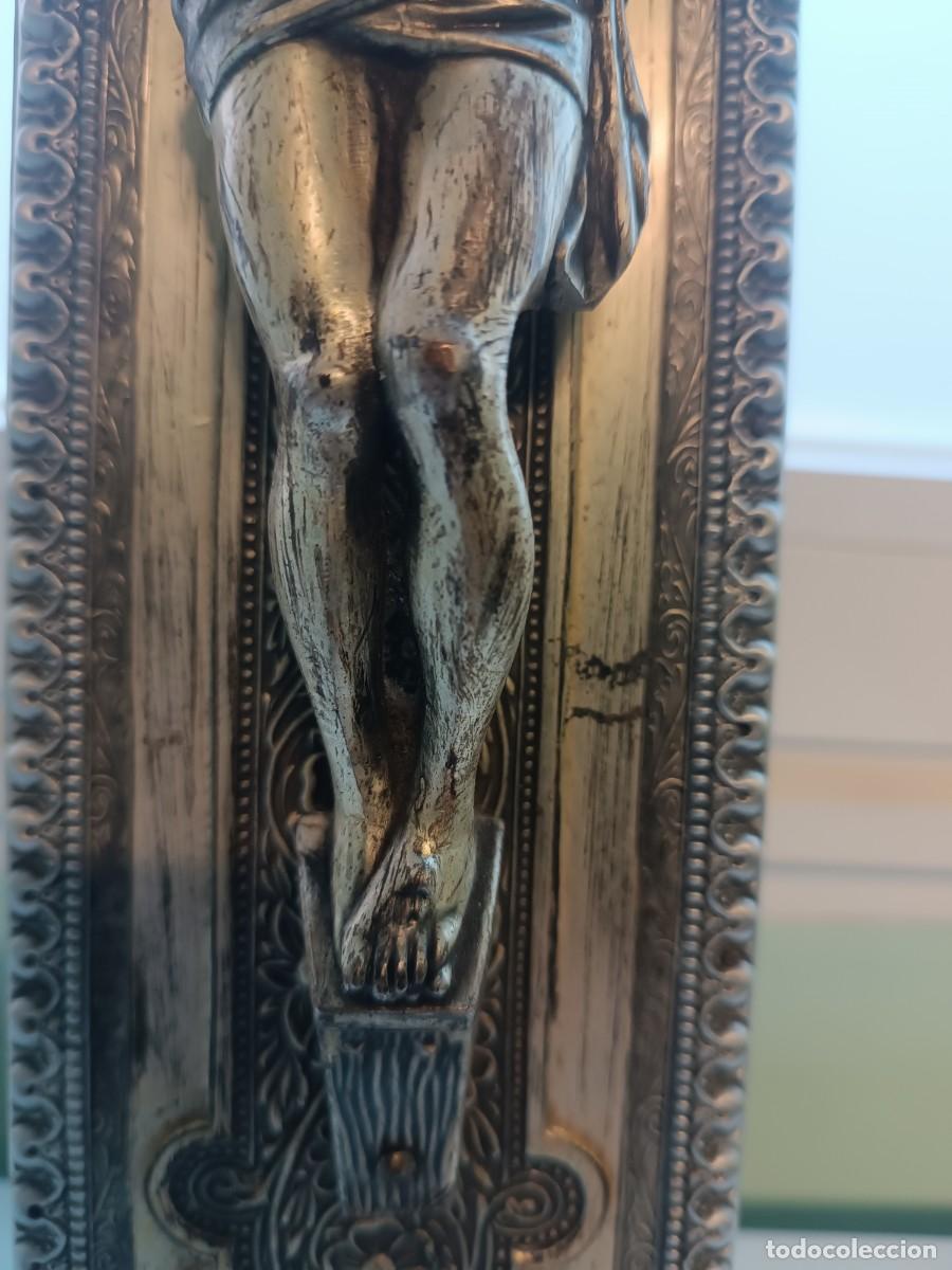 Antig&uuml;edades: Crucifijo en madera y metal. - Foto 8
