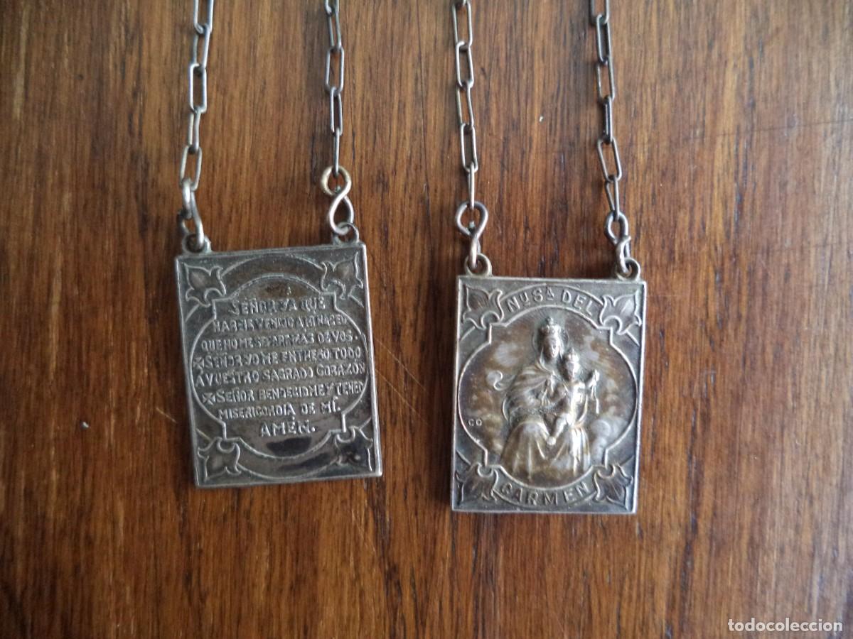 Antig&uuml;edades: Bonito escapulario de plata. - Foto 1