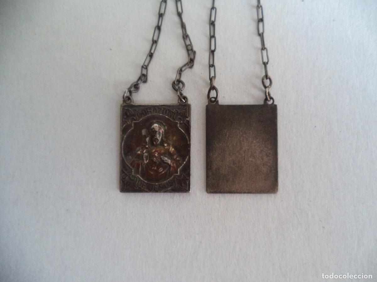 Antig&uuml;edades: Bonito escapulario de plata. - Foto 2