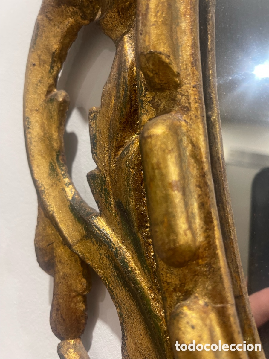 Antig&uuml;edades: Espejo de madera con pan de oro - Foto 5