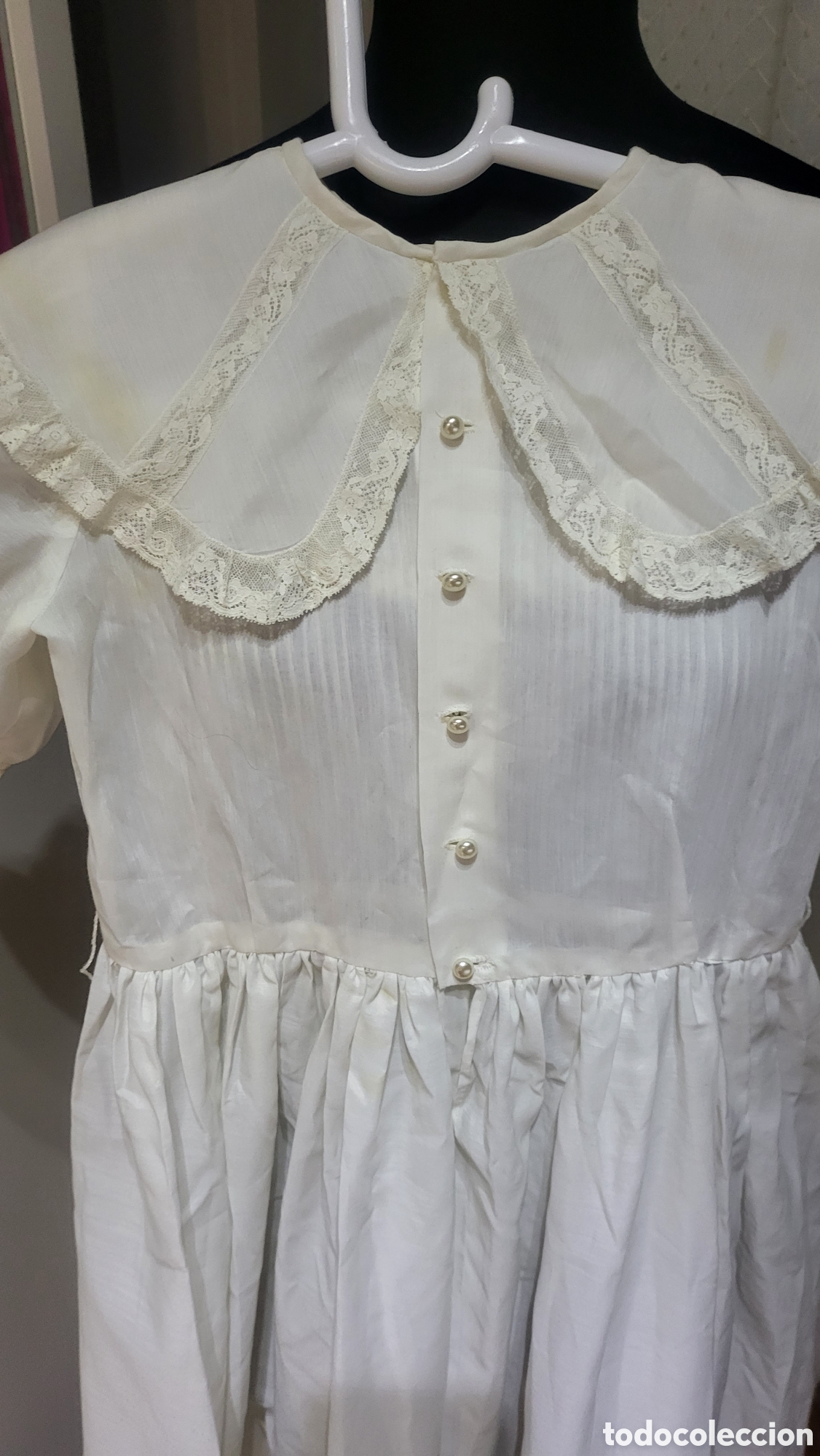 Antig&uuml;edades: ANTIGUO VESTIDO DE COMUNION NI&Ntilde;A - Foto 7