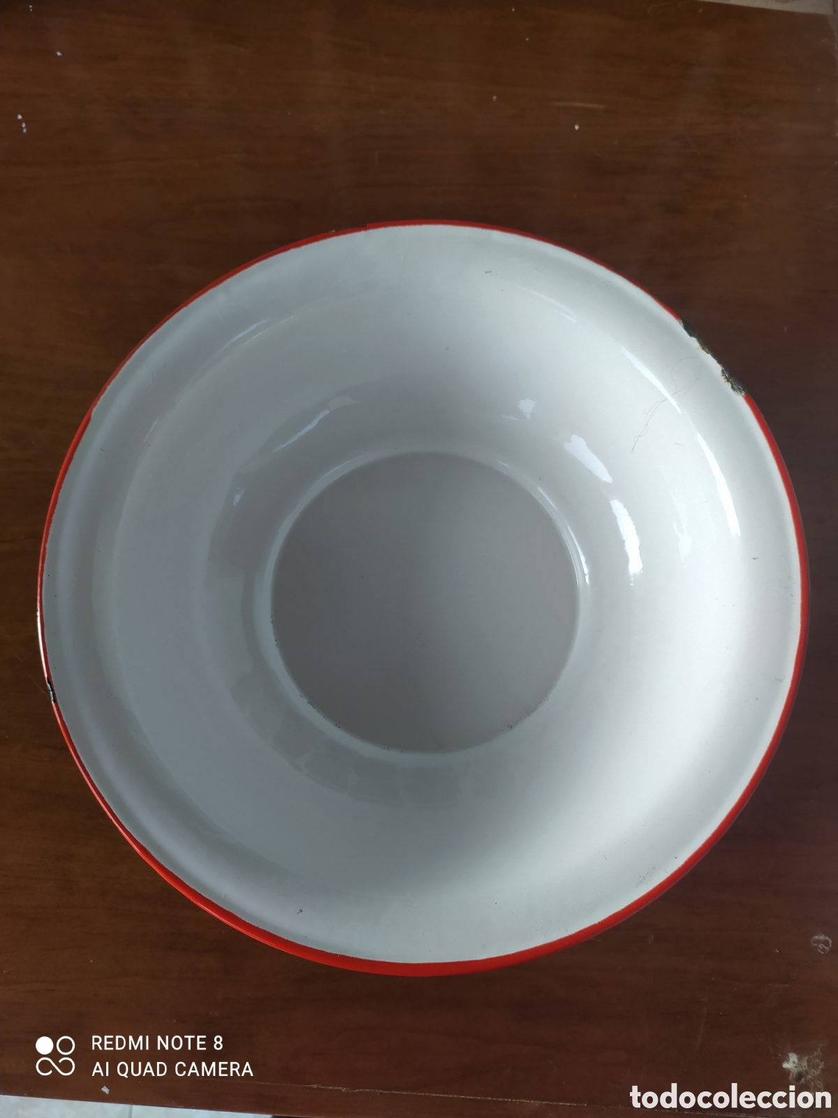 Antig&uuml;edades: Antigua Palangana Esmaltada 34 cms - Foto 5