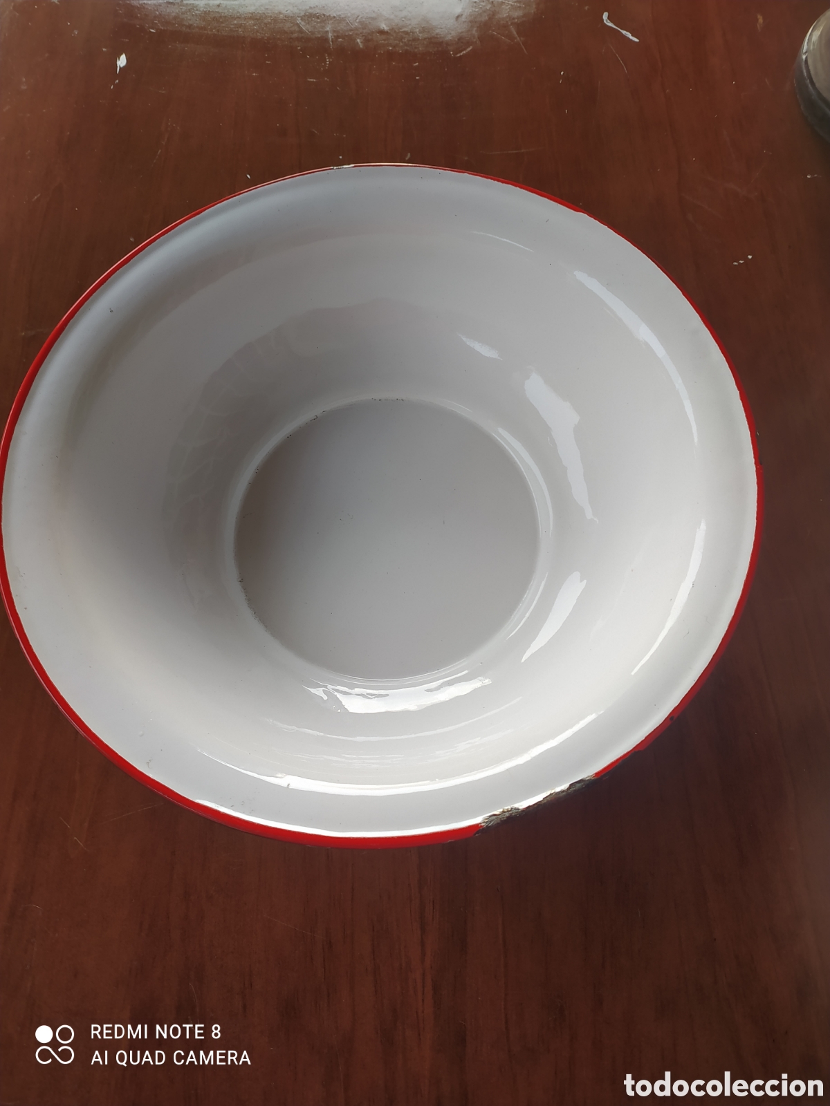 Antig&uuml;edades: Antigua Palangana Esmaltada 34 cms - Foto 1