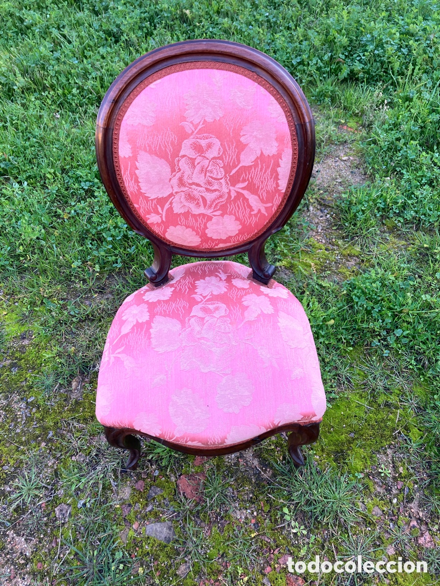 Antig&uuml;edades: Silla Isabelina de tocador - Foto 3