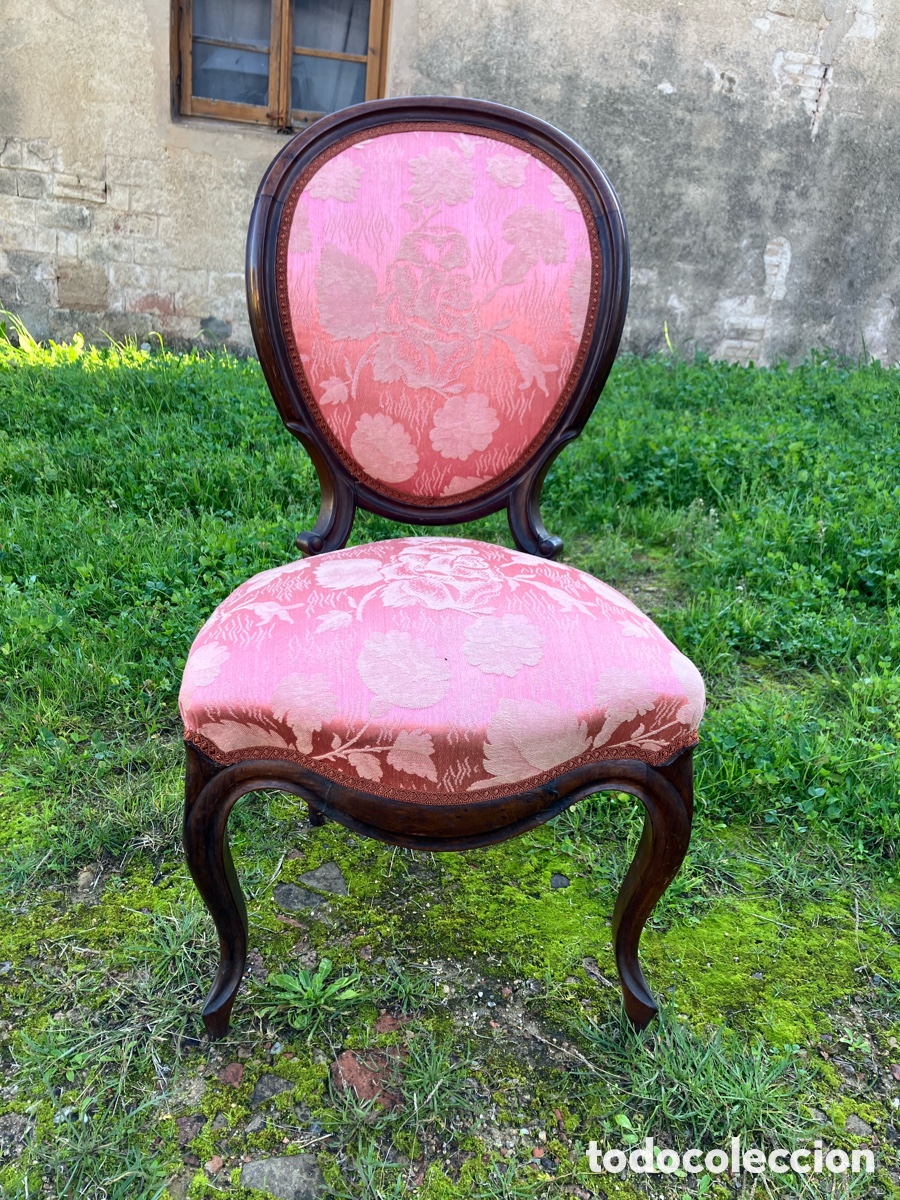 Antig&uuml;edades: Silla Isabelina de tocador - Foto 1